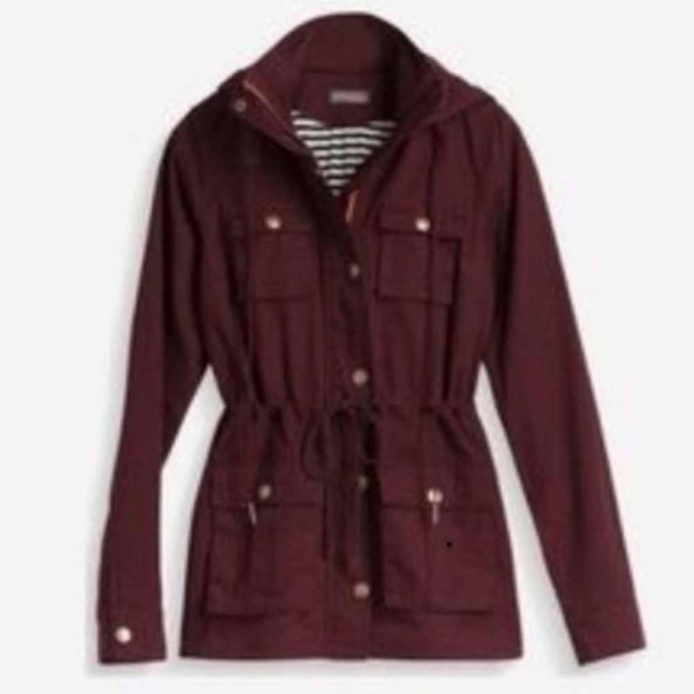41 Hawthorn Chaplin Lined Hooded Anorak Cargo Utility Jacket Size Medium Brown